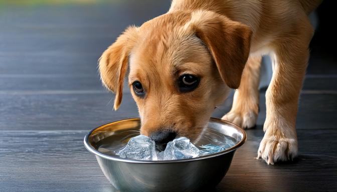 Cubos de hielo macizos para perros